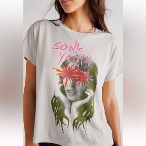 Free People DAYDREAMER Sonic Youth Sunburst Eyes Tee Size L